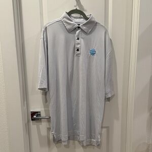 FootJoy Light Gray Polo Shirt with Blue Accent